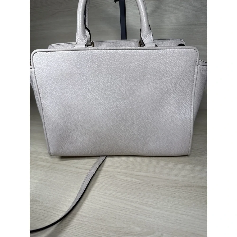Kate Spade North Court Anton Satchel Cream Tote Purse Crossbody Strap Gold‎